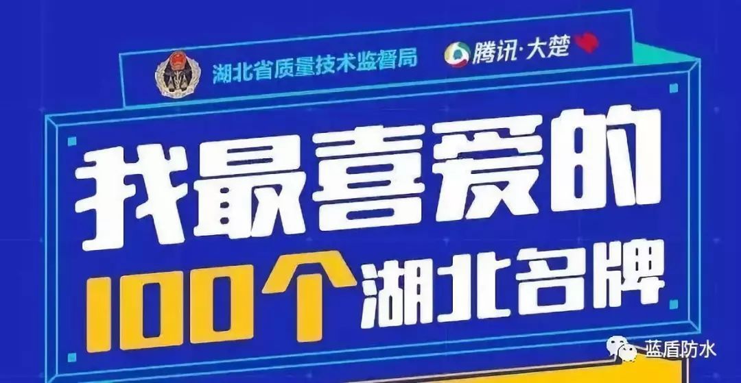 “我最喜爱的100个湖北名牌”pg电子平台榜单揭晓蓝盾是唯一入选的防水品牌(图1)